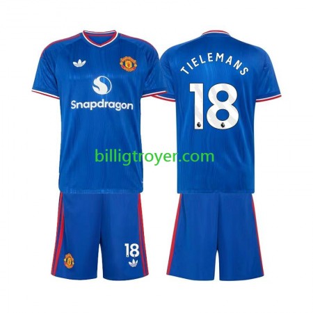 Billige Fotballdrakter Manchester United Youri Tielemans 18 Barn Bortedraktsett 2026/27 Kortermet